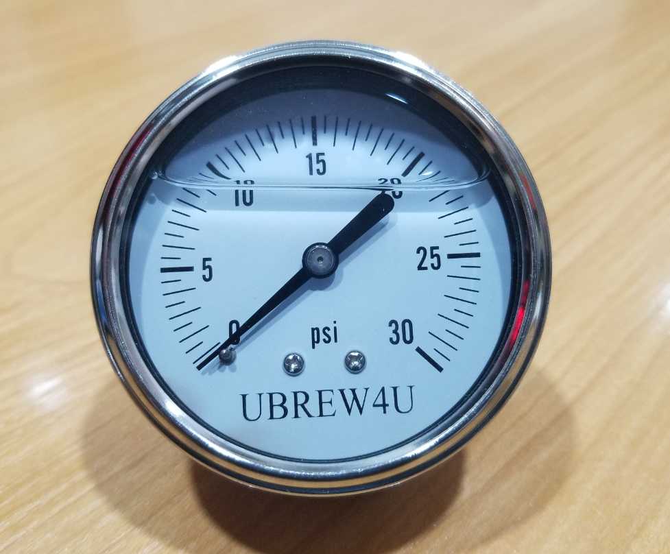 UBREW4U Pressure Gauge 0-30 PSI UBREW4U